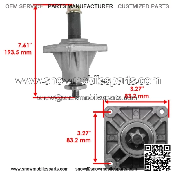 46" Deck Spindles for MTD Huskee 13AX615H731 13AX775H031 13AX775H231 13BX775H031 - Image 2