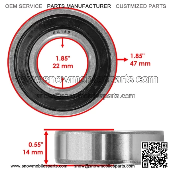 6204-22-2RS 6204/22 2RS 6204-22 RS Rubber Sealed Ball Bearings 22x47x14 - Image 2
