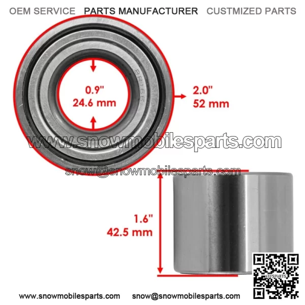 25BWD02ACA68 25BWD02A DAC2552W Double Row Rubber Sealed Ball Bearings 25x52x42 - Image 2