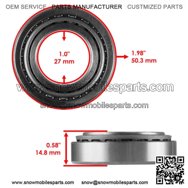 KL44649-L44610 KL44649/L44610 KL44649 L44610 Tapered Roller Bearing 27x50.3x14.8 - Image 2