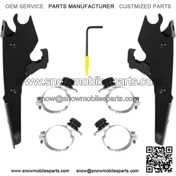 Batwing Fairing Trigger-Lock Mounting Kit Black MEB2056